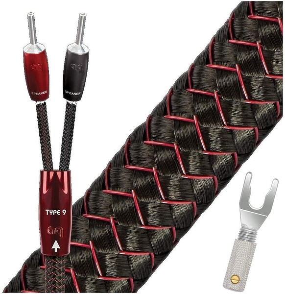 Кабель акустический AudioQuest Type 9 FR-SPADES (2.0 м) артикул 227011Si-1