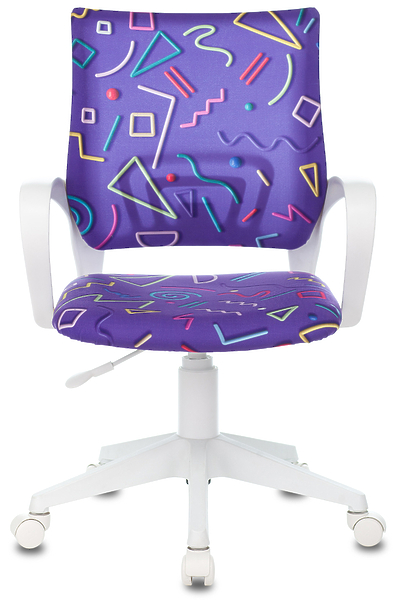 Кресло Бюрократ KD-W4/STICK-VIOLET (Children chair KD-W4 violet Sticks 08 cross plastic белый plastik белый) артикул 263507Si-1 фото 3