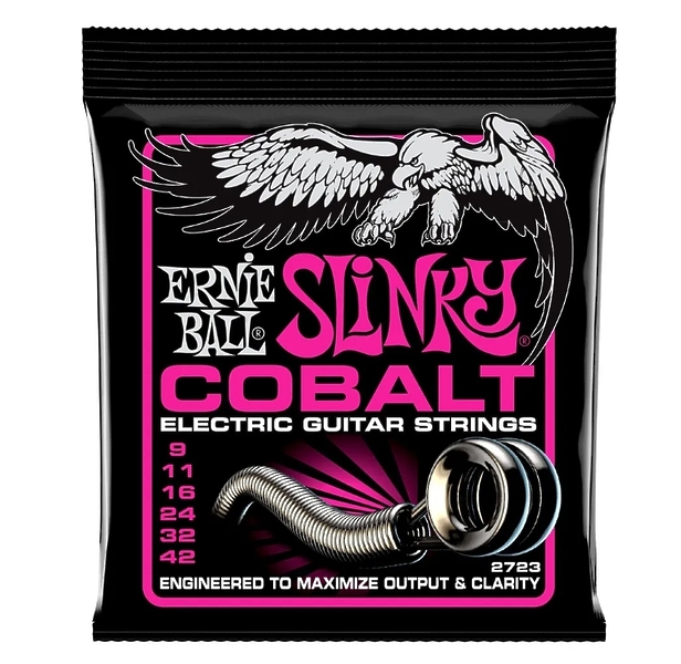 Струны для гитары Ernie Ball 2723 Cobalt Electric Super Slinky 9-42 артикул 280591Si-1