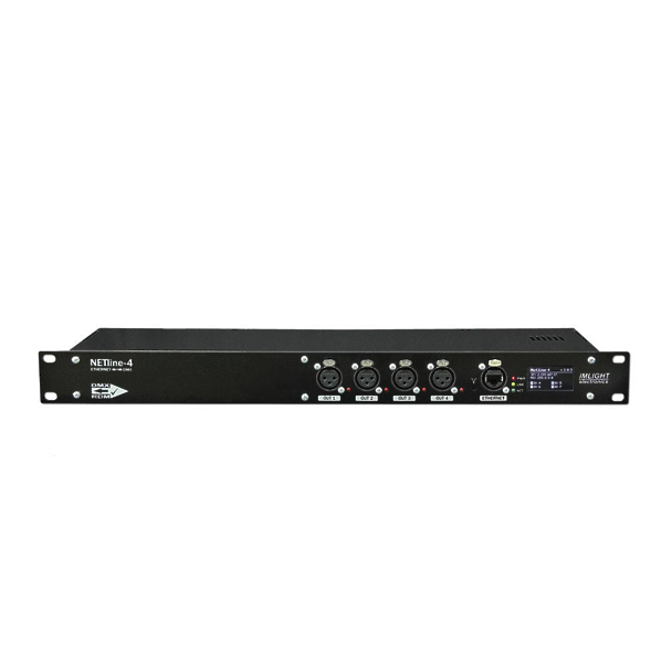 Блок преобразования сигнала  ARTNET в DMX-512-А Imlight NETline-4 (OLED) артикул 218064Si-1