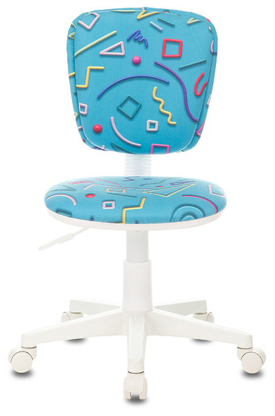 Кресло Бюрократ CH-W204NX/STICK-BL (Children chair CH-W204NX blue Sticks 06 cross plastic plastik белый) артикул 263273Si-1 фото 3