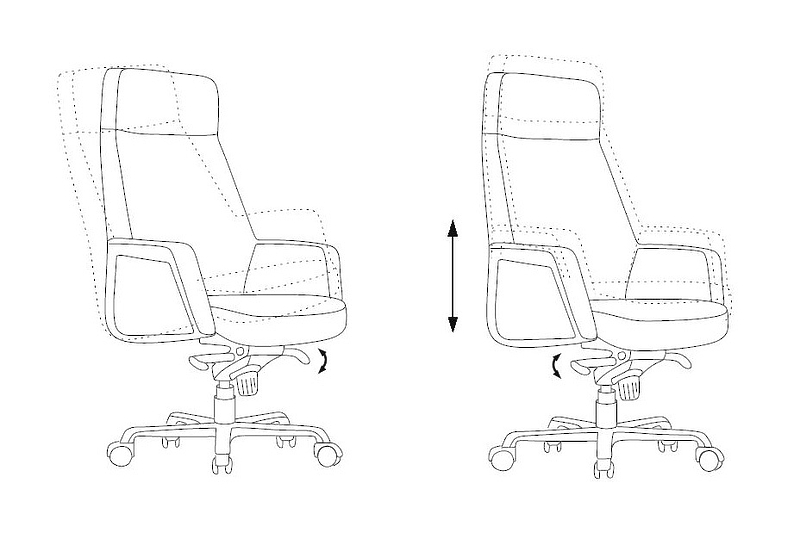 Кресло Бюрократ _ANTONIO/BLACK (Office chair _Antonio black leather cross aluminum) артикул 263490Si-1 фото 7