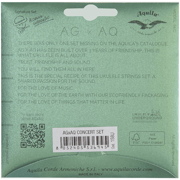 Струны для концертного укулеле Aquila AGxAQ 158U артикул 291725Si-1 фото 3