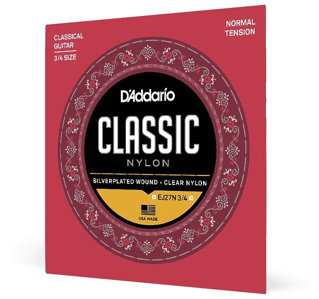 Струны D'Addario EJ27N 3/4 SET CLR/SILVER NORM 3/4 GTR артикул 274028Si-1 фото 3