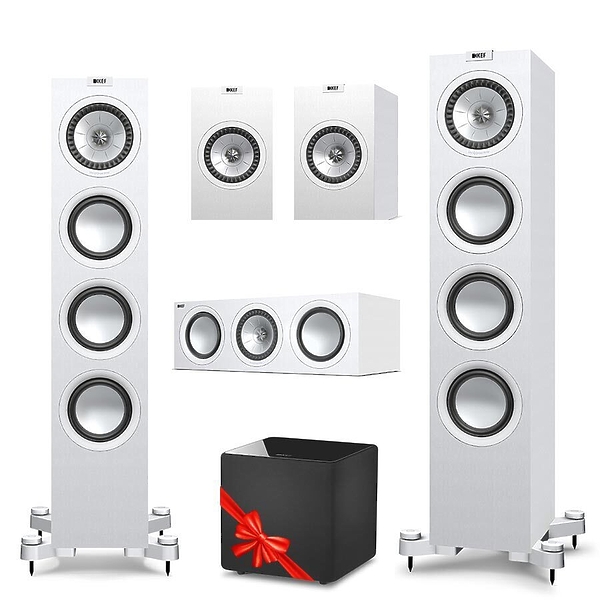 Комплект KEF для домашнего кинотеатра N3 white + сабвуфер в подарок артикул 204014Si-1