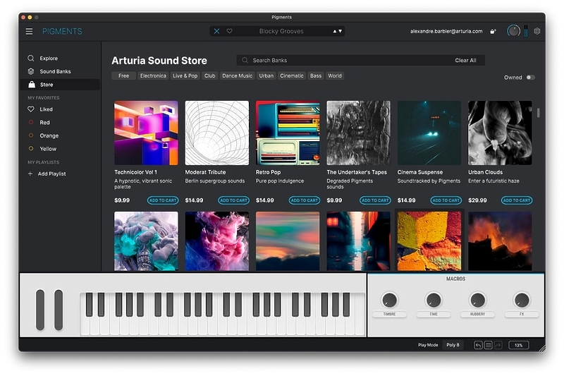 Виртуальный синтезатор Arturia Pigments 5 (electronic license) артикул 315953Si-1 фото 12