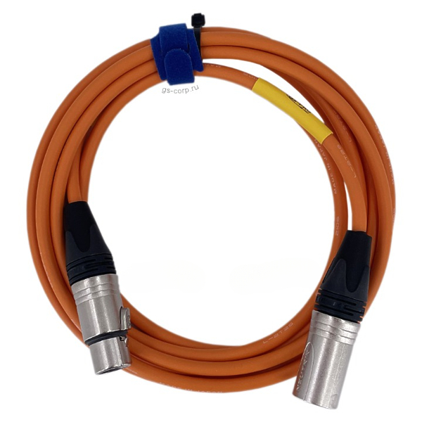 Кабель микрофонный GS-PRO XLR3F-XLR3M Orange 2 m артикул 335899Si-1