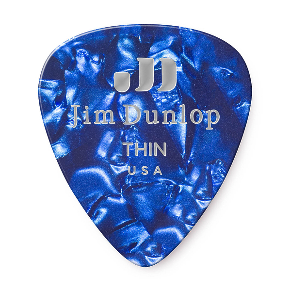 Медиаторы Dunlop 483P10TH Celluloid Blue Pearloid Thin (12 шт) артикул 312911Si-1 фото 3