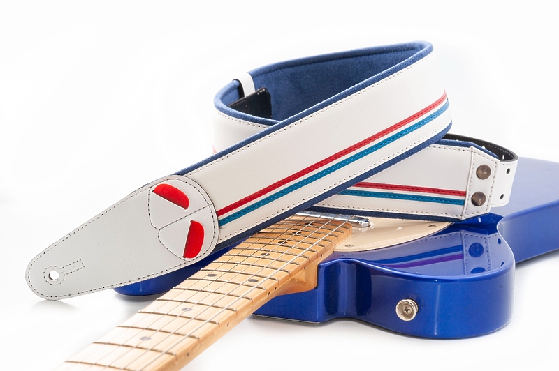 Ремень для гитары RightOn Straps Mojo Race White артикул 331621Si-1 фото 4