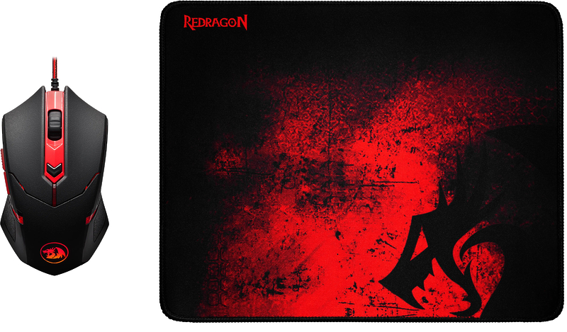 Игровой набор (мышь+коврик) Redragon M601BA артикул 324013Si-1