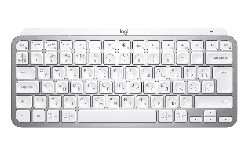 Клавиатура беспроводная Logitech MX Keys Mini Pale RUS Gray артикул 326640Si-1