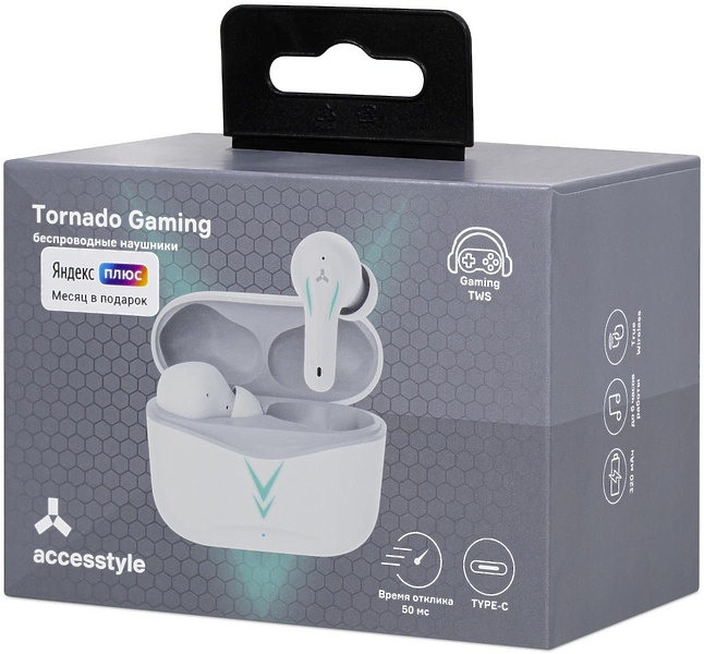 Наушники Accesstyle Tornado Gaming White артикул 315855Si-1 фото 5