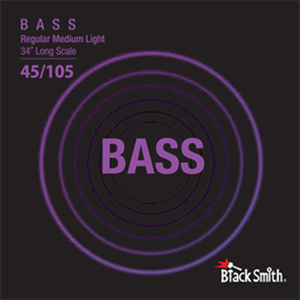 Струны для бас-гитары BlackSmith Bass Regular Medium Light 34" Long Scale 45/105 артикул 307604Si-1