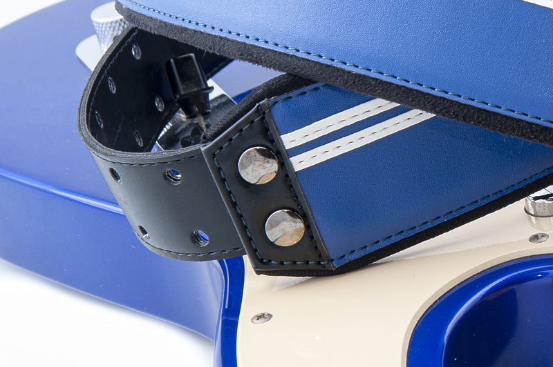 Ремень для гитары RightOn Straps Mojo Race Blue артикул 331614Si-1 фото 3