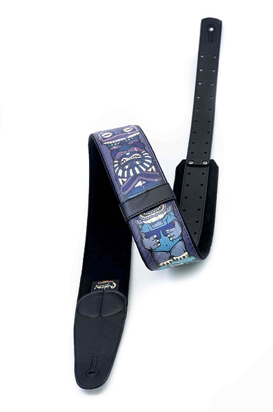 Ремень для гитары RightOn Straps Mojo Tiki Blue артикул 331660Si-1 фото 3