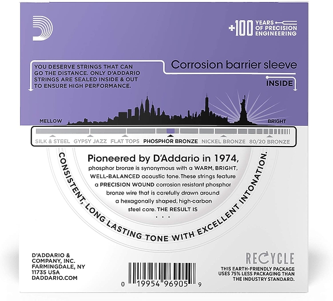 Струны для акустической гитары D'Addario EJ26-10P (10 компл.) артикул 308087Si-1 фото 4