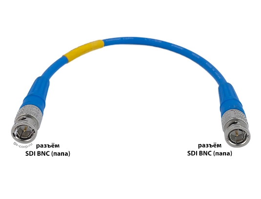 Кабель мобильный/сценический GS-PRO 12G SDI BNC-BNC (blue) 0,3 метра артикул 313853Si-1