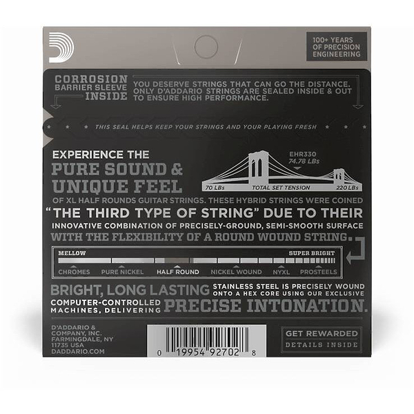 Струны для электрогитары D'Addario EHR330 артикул 315276Si-1 фото 4