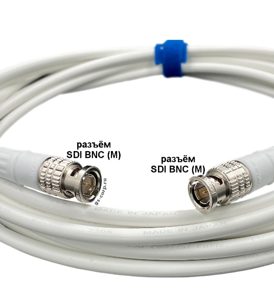 Кабель мобильный/сценический GS-PRO 12G SDI BNC-BNC (white) 3 метра артикул 313912Si-1