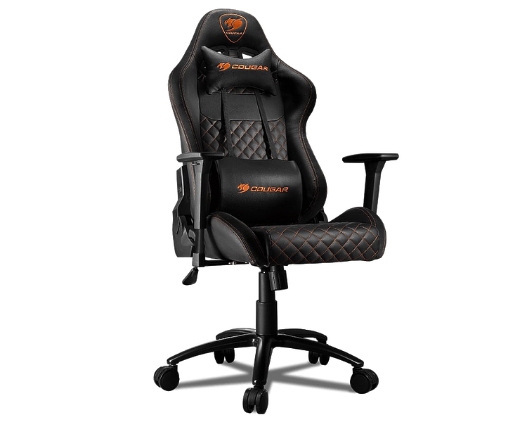 Кресло компьютерное игровое Cougar RAMPART Black артикул 312579Si-1