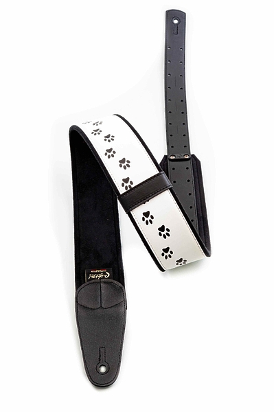 Ремень для гитары RightOn Straps Mojo Cat White артикул 331878Si-1 фото 3