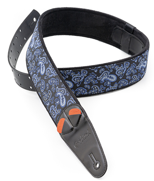 Ремень для гитары RightOn Straps Mojo Paisley Blue артикул 331654Si-1 фото 3