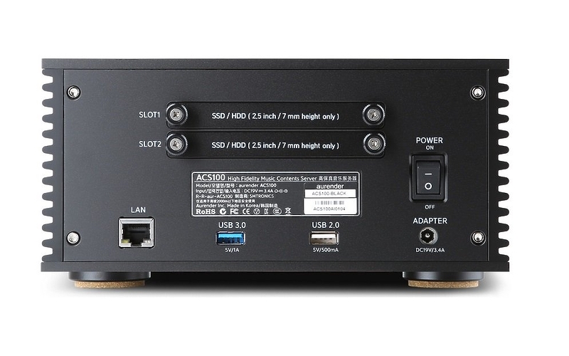 Сетевой аудиосервер Aurender ACS100 2TB HDD Black артикул 335964Si-1 фото 3