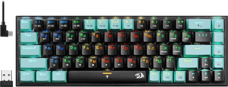 Игровая беспроводная клавиатура Redragon CASTOR PRO черно-красная артикул 324016Si-1