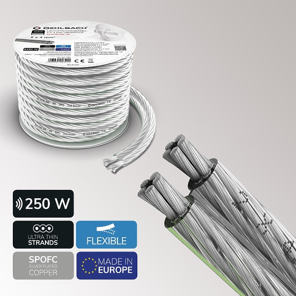 Акустический кабель Oehlbach EXCELLENCE SILVERLINE SP-40, LS-cabel 2x4.0mm2 6M, D1C341 артикул 309268Si-1 фото 3