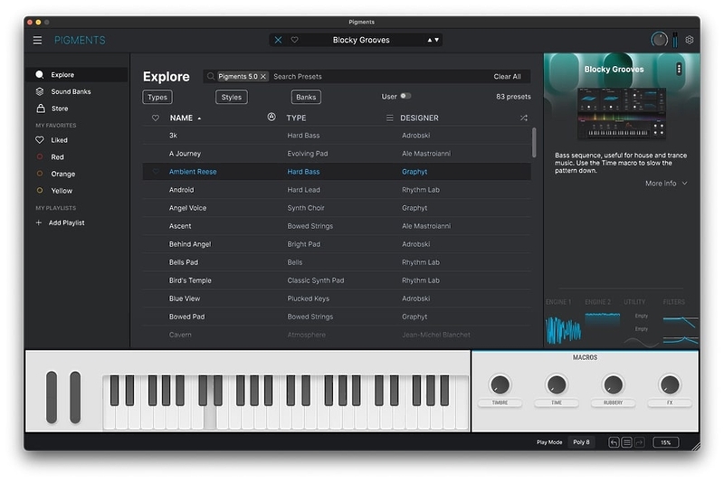 Виртуальный синтезатор Arturia Pigments 5 (electronic license) артикул 315953Si-1 фото 10