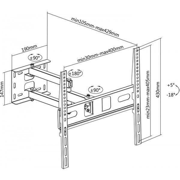 Настенный кронштейн ITech PTRB42 артикул 339546SI-1 фото 3