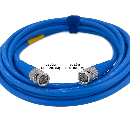 Кабель мобильный/сценический GS-PRO 12G SDI BNC-BNC (blue) 5 метров артикул 313864Si-1
