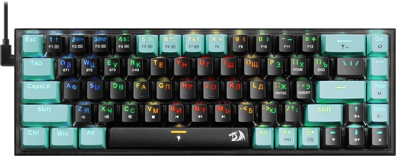 Игровая беспроводная клавиатура Redragon CASTOR PRO черно-красная артикул 324016Si-1 фото 3