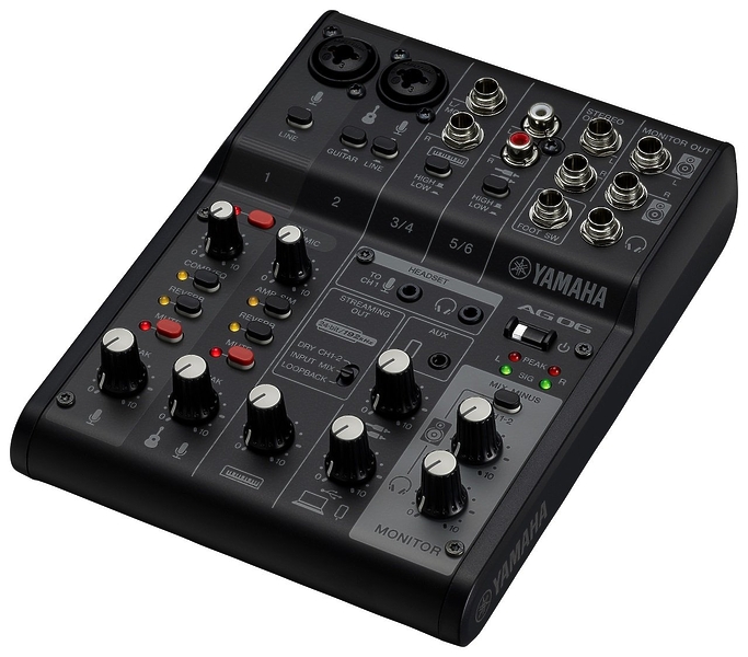 Микшер Yamaha AG06MK2 Black артикул 323547Si-1