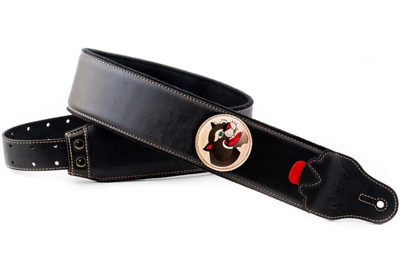Ремень для гитары RightOn Straps Groove Old School Panther артикул 331886Si-1