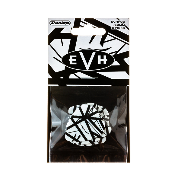 Медиаторы Dunlop EVHP03 Eddie Van Halen White With Black Stripes (6 шт) артикул 312876Si-1