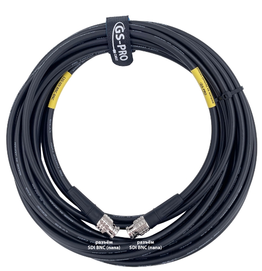 Кабель мобильный/сценический GS-PRO 12G SDI BNC-BNC (black) 10 метров артикул 313836Si-1