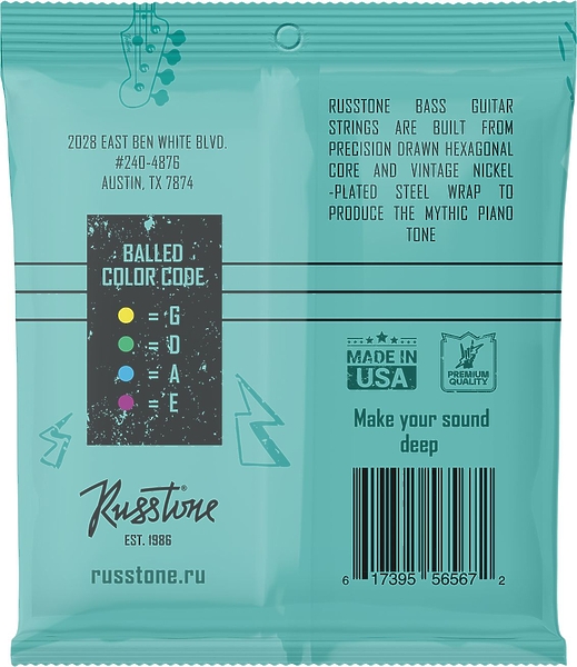 Струны для бас-гитары Russtone BNP45-105 артикул 334293Si-1 фото 3