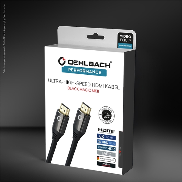 HDMI-кабель Oehlbach PERFORMANCE Black Magic MKII, UHS HDMI, 5,0m black, D1C92496 артикул 309252Si-1 фото 10