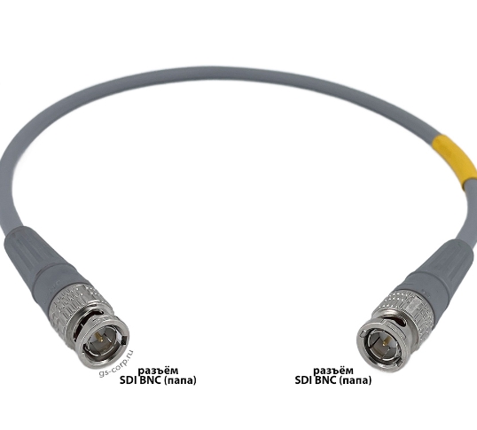 Кабель мобильный/сценический GS-PRO 12G SDI BNC-BNC (grey) 0,5 метра артикул 313878Si-1