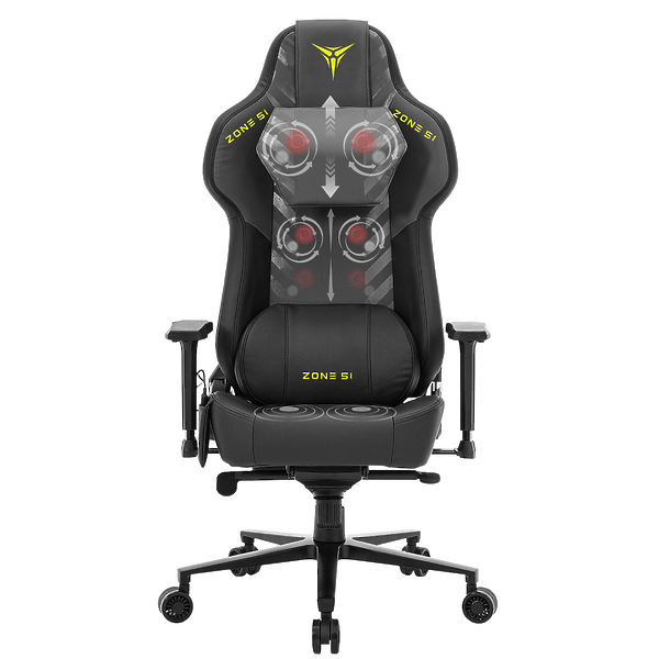 Кресло компьютерное игровое ZONE 51 IMPULSE Black массажное артикул 312625Si-1