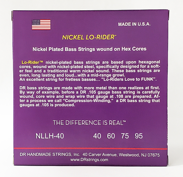 Струны для бас-гитары DR NLLH-40 артикул 333094Si-1 фото 3