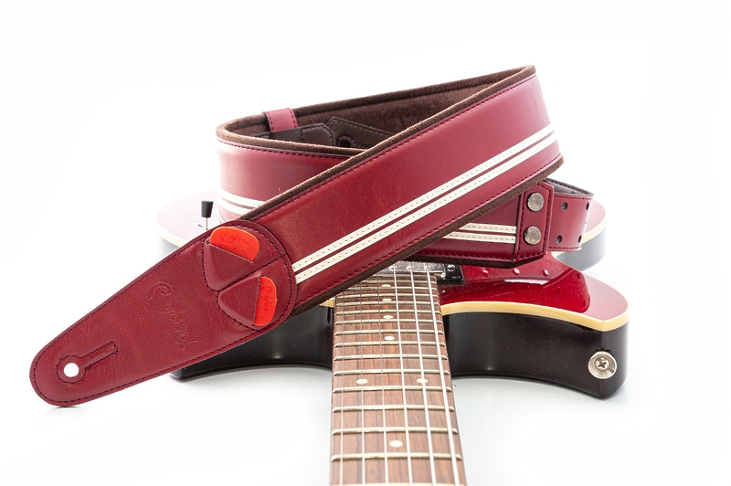 Ремень для гитары RightOn Straps Mojo Race Red артикул 331613Si-1 фото 4