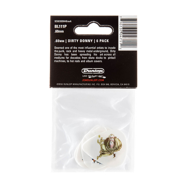Медиаторы Dunlop BL111P060 Dirty Donny (6 шт) артикул 319483Si-1 фото 3
