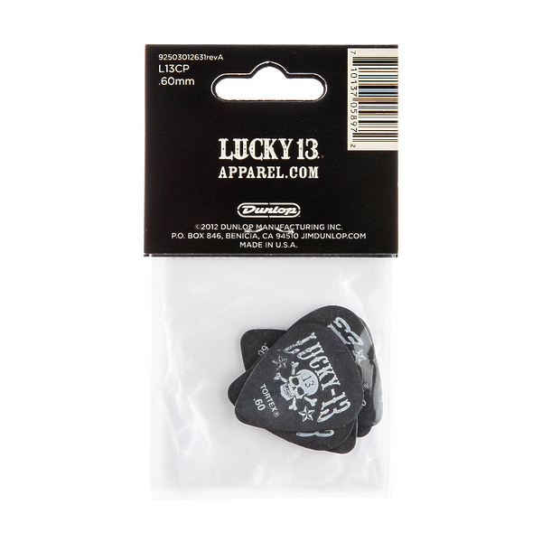 Медиаторы Dunlop L13CP060 Lucky 13 (6 шт) артикул 319518Si-1 фото 3