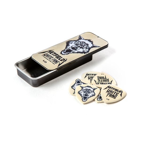 Медиаторы Dunlop PH122T100 Hetfield's White Fang Pick Tin (6 шт) артикул 319820Si-1