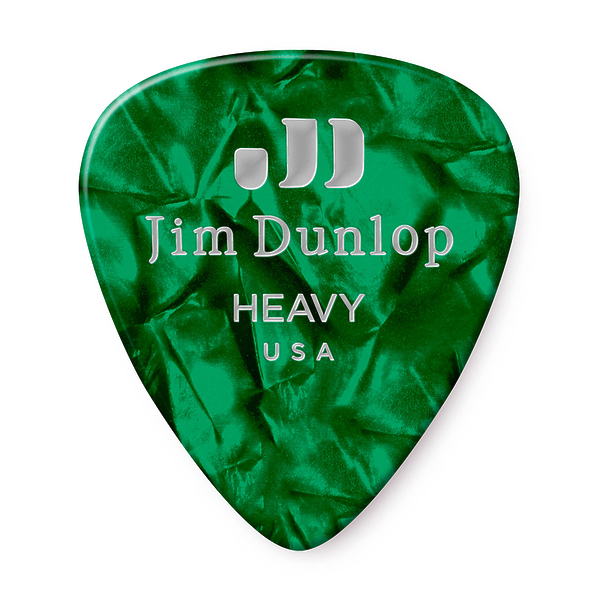 Медиаторы Dunlop 483P12HV Celluloid Green Pearloid Heavy (12 шт) артикул 312914Si-1