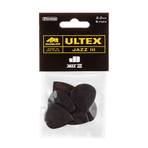 Медиаторы Dunlop 427P200 Ultex Jazz III (6 шт) артикул 319602Si-1