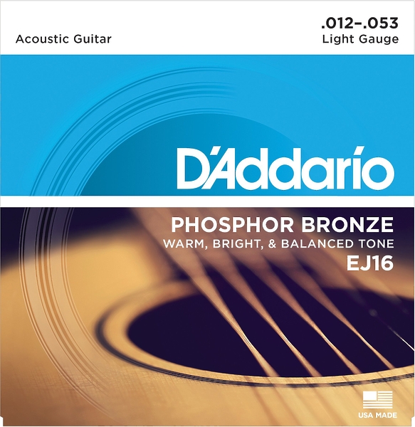 Струны для акустической гитары D'Addario EJ16 артикул 308084Si-1
