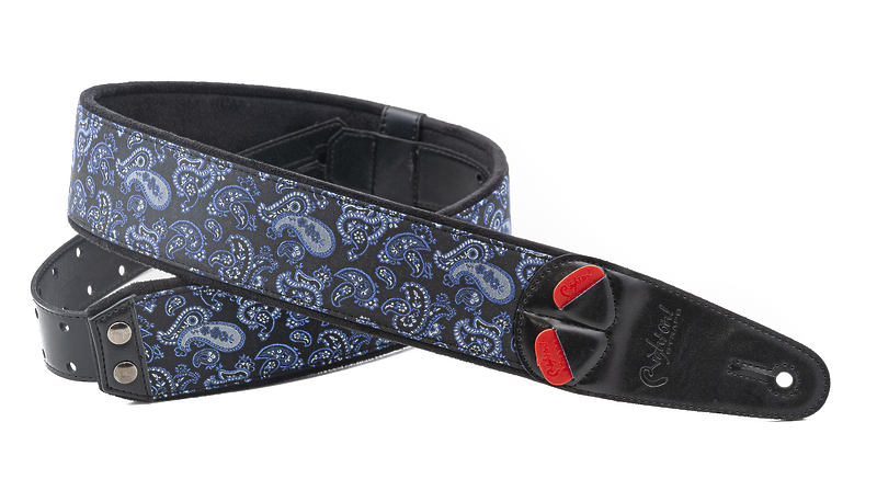 Ремень для гитары RightOn Straps Mojo Paisley Blue артикул 331654Si-1